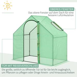 Gewächshaus 845-154V01 Grün - Kunststoff - 100 x 168 x 180 cm