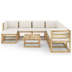 Garten-Lounge-Set 3016481-10 (9-teilig) Weiß - Holzwerkstoff - Holzart/Dekor - 64 x 70 x 64 cm