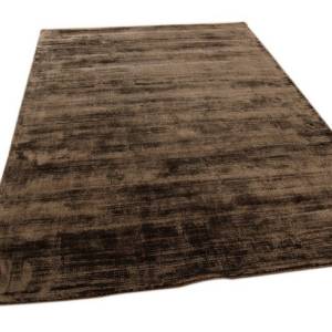 Tapis de salon moderne fait main LAME Marron foncé - 200 x 290 cm