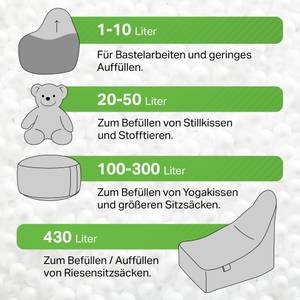 EPS Perlen Sitzsack-Füllung 430 Liter Weiß - Kunststoff - 1 x 1 x 1 cm