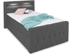 Bett Valencia mit Schubladen Anthrazit - Breite: 140 cm