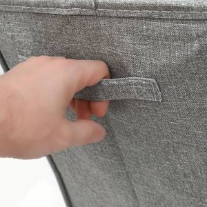 Wäschekorb Crisp Clean Grau - Textil - 60 x 60 x 30 cm