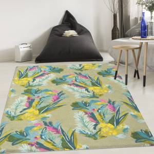 Tapis salon JUNGLE Vert - Fourrure véritable - 200 x 12 x 280 cm