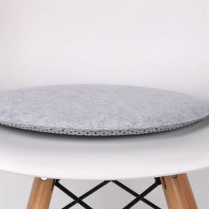 Sitzkissen LESLIE (4er-Set) Grau - Textil - 35 x 2 x 35 cm