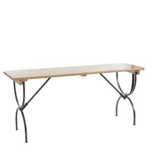Tisch Linz für Festzeltgarnitur klappba Braun - Metall - Holz teilmassiv - 180 x 81 x 60 cm