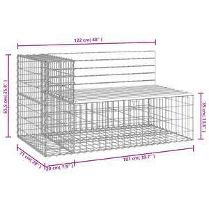 Gartenbank 3030975 Holz - 122 x 66 x 71 cm