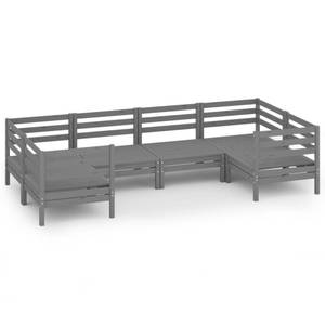 Garten-Lounge-Set Grau - Massivholz - Holzart/Dekor - 64 x 63 x 64 cm