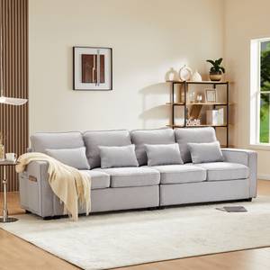 4-Sitzer Sofa Mercury Ⅷ Grau - Holzwerkstoff - Metall - Textil - Holzart/Dekor - Holz teilmassiv - 83 x 87 x 264 cm