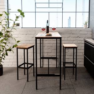 Table de bar Fyrk Noir - Marron - Bois manufacturé - 120 x 105 x 30 cm