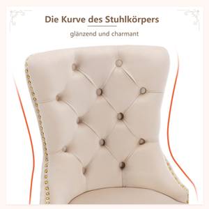 Esszimmerstuhl VELVDiana (6er Set) Beige - 6er Set