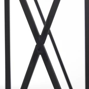 Étagère cheminée en acier noir Noir - Métal - 34 x 80 x 25 cm