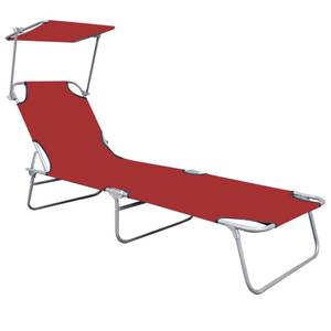 Chaise longue 3004999 Rouge - Métal - 58 x 27 x 189 cm