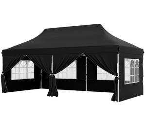 Faltpavillon ZB33675 Schwarz - Kunststoff - 300 x 316 x 600 cm