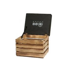 Coffre-Siège en Bois FLAME  lot de 2 Gris foncé