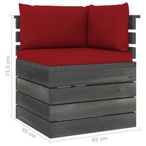 Gartensitzgruppe K093(5-tlg) Rot - Massivholz - 72 x 65 x 70 cm