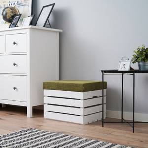 Sitzhocker mit Stauraum WHITE  3er Set Olivgrün