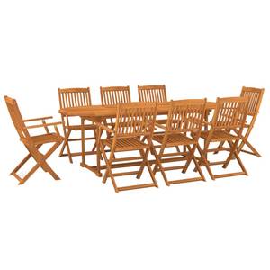 Garten-Essgruppe (9-teilig) 3011567-1 Braun - Massivholz - Holzart/Dekor - 90 x 75 x 220 cm