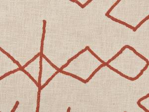 Kuscheldecke BHIWANI Beige - Rot - Naturfaser - 130 x 1 x 180 cm