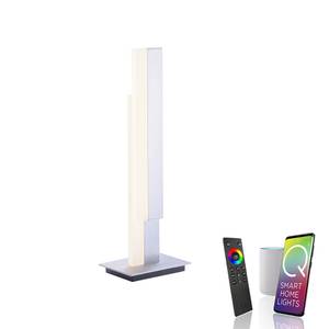 LED Tischleuchte Q-Tower Smart Home Silber - Metall - 16 x 48 x 16 cm