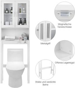 Toilettenschrank weiß Weiß - Holzwerkstoff - 19 x 170 x 58 cm