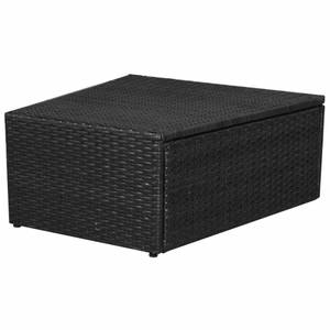 Garten-Sofagarnitur (5-teilig) 42852 Schwarz - Kunststoff - Polyrattan - 64 x 30 x 70 cm