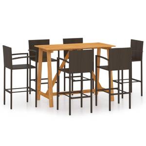 Garten-Bar Set (7-teilig) 3005814-2 Braun - Massivholz - Holzart/Dekor - 70 x 104 x 140 cm