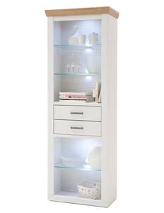 Regalschrank Bruneck 6 mit LED Braun - Holzwerkstoff - Kunststoff - 73 x 210 x 40 cm