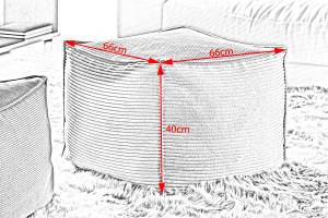 Hocker ALEA Cord Cremeweiß