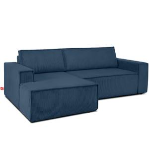 Links Ecksofa NAPI Marineblau - Armlehne beidseitig montierbar - Ecke davorstehend links - Ottomane davorstehend links