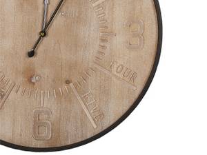 Horloge murale DOLE Noir - Marron - Bois manufacturé - 60 x 60 x 5 cm