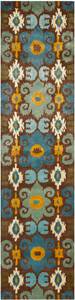 Teppich Kais Blau - Braun - Textil - 240 x 2 x 80 cm