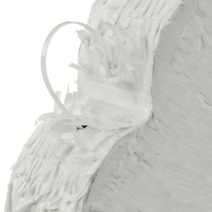 Weiße Pinata in Herz-Form Weiß - Papier - 25 x 30 x 8 cm