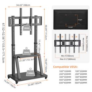 TV Rollwagen Ständer 32-100 Zoll 50 x 170 x 83 cm