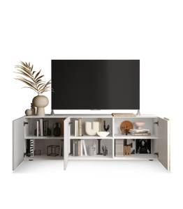 Meuble TV Pluton Blanc - Bois manufacturé - 44 x 57 x 181 cm