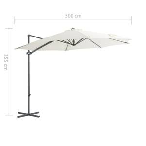 Parasol en porte-à-faux Blanc crème