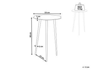 Table d'appoint MUNNAR Noir - Doré - Métal - 33 x 48 x 33 cm