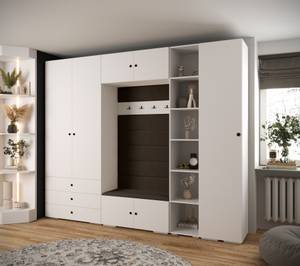 Garderobe Inova 2 Z11 Schwarz - Braun - Weiß - Schwarz