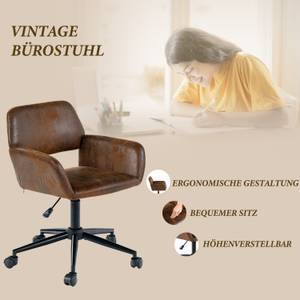 Bürostuhl Ross Kd Suede BR BK Braun