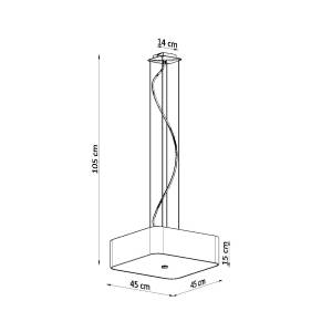 Kronleuchter Lokko Schwarz - Glas - Holzart/Dekor - 45 x 105 x 45 cm