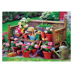 Puzzle Gartenbank 1000 Teile Papier - 26 x 6 x 36 cm