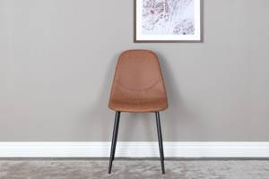 Chaise de salle à manger Polar lot de 2 Imitation chêne marron-noir - 44 x 87 x 53 cm