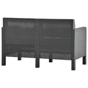 Garten-Lounge-Set Grau - Kunststoff - Polyrattan - 58 x 41 x 58 cm