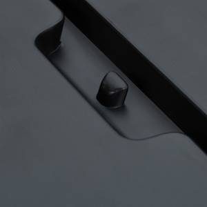 Coussin genoux tablette noir Noir - Matière plastique - Textile - 44 x 6 x 32 cm