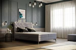 Boxspringbett OLMY Grau - Breite: 180 cm - H4