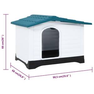 Niche pour chien 3013935 Bleu - Matière plastique - 91 x 66 x 68 cm