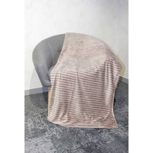 Plaid taupe et marron glacé - BOREAL Marron - Textile - 166 x 125 x 1 cm