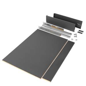 Vertex Schubladen-Kit für Küche und Grau - Metall - 88 x 8 x 53 cm