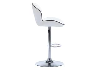 Tabouret de bar CALVIN Lot de 2 Blanc