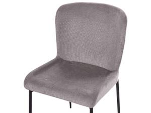 Chaise de salle à manger ADA Noir - Gris foncé - Gris