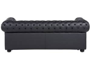 Canapé chesterfield CHESTERFIELD Noir - Marron - 195 x 70 x 90 cm